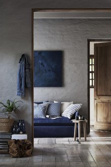 Blue Country Sofa