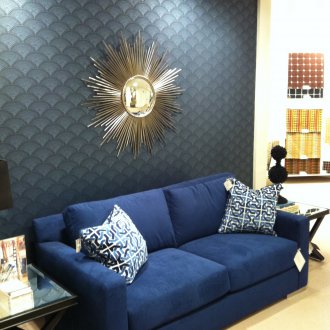 Μπλε καναπές καναπέ