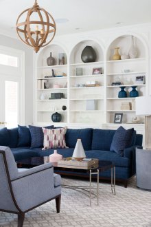 Μπλε καναπέ γωνία