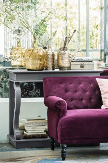 Art Nouveau μοβ καναπέ