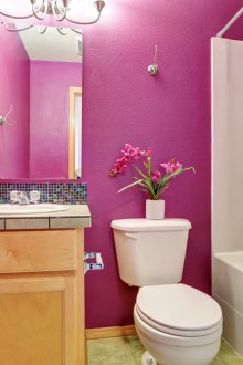 Μικρό ροζ μπάνιο