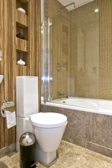 Καφέ εσωτερικό μπάνιο