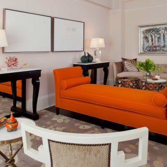 Πορτοκαλί καναπές καναπέ