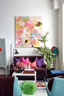 Μωβ μωρό καναπέ