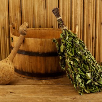 Άσπρη σκούπα μπάνιου