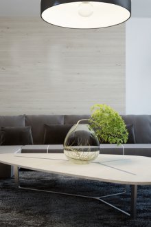 Γκρίζο σαλόνι σε οικολογικό στιλ