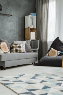 Γκρίζο εσωτερικό καθιστικό