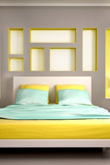 Γκρίζα κρεβατοκάμαρα