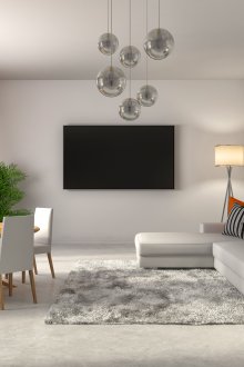 Πορτοκαλί τόνους σε ένα γκρι εσωτερικό