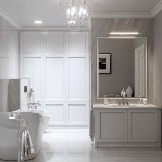 Κλασικό γκρι μπάνιο