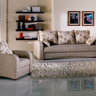 Beige sofa teak so