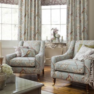 Μπλε κουρτίνες για εξοχικές κατοικίες