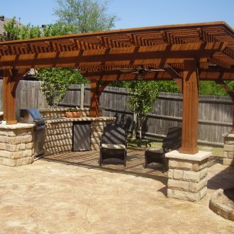 Εξωτερική κιόσκι με σχάρα