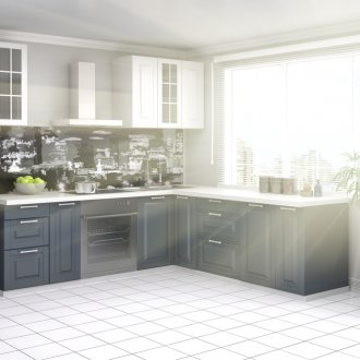 Γκρίζο σετ κουζίνας