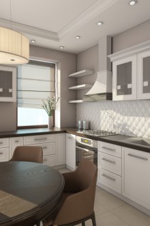 Κουζίνα σε γκρι τόνους.