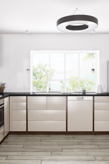 Κουζίνα με γκρι χρώμα