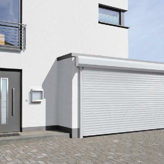 White rolling gates