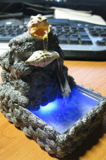 Σιντριβάνι με οπίσθιο φωτισμό