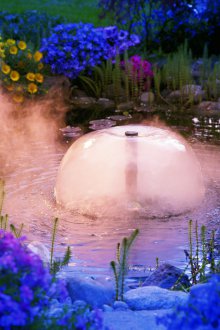 Φωτιζόμενη βρύση με ομίχλη