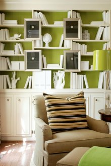 Κομψός συνδυασμός πράσινου και λευκού στο εσωτερικό