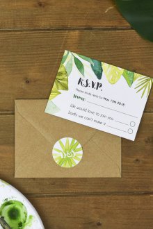 Τροπική πρόσκληση γάμου στυλ