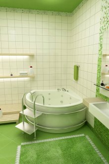 Πράσινο χρώμα στο μπάνιο