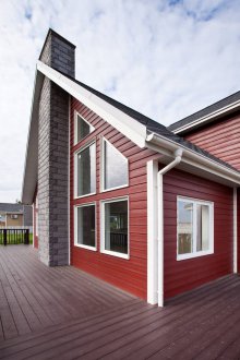 Κόψιμο κόκκινου τσιμέντου από ίνες