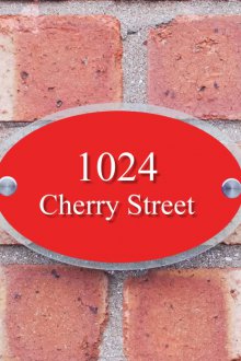 Κόκκινη πλάκα στο σπίτι