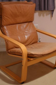 Πολυθρόνα σκαλιστό δέρμα