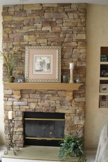 Πετρόχτιστη πέτρα για τζάκι