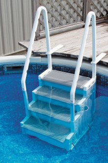 Αντιολισθητική σκάλα πισίνας