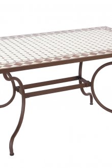 Μεταλλικό τραπέζι κουζίνας με πέτρινο πάγκο