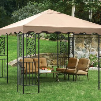 Σκηνή κήπου από σφυρήλατο σίδερο