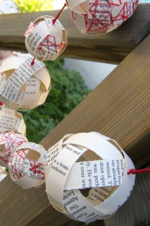 Γιρλάντα από μπάλες χαρτιού