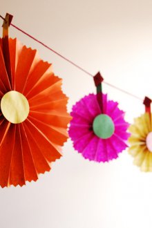 Fläktgarland av papper