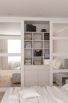 Εντοιχισμένη ντουλάπα με συρόμενες πόρτες