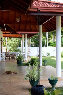 Οπίσθιο πάνω από την είσοδο της βεράντας