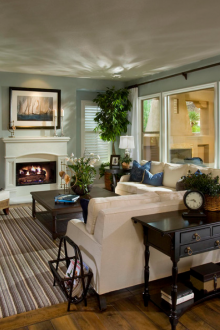 Ζωγραφική με φενγκ σούι πάνω από το τζάκι