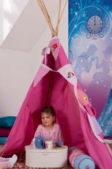 Παιδικό δωμάτιο για κορίτσια με φωτογραφία ταπετσαρία