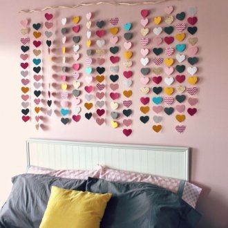 Γαρδένια χαρτιού με τη μορφή καρδιών