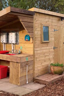 Χώρος τουαλέτας με νιπτήρα