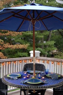 Ομπρέλα κήπου μπλε