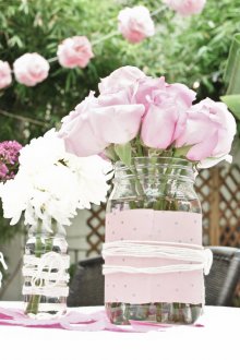 Ρομαντικό ροζ ντεκόρ