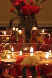 Ρομαντικό ντεκόρ κεριών