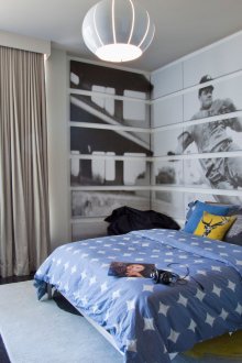 Δωμάτιο για έφηβος με πάνελ σε τοιχογραφίες