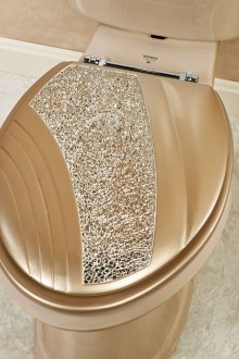 Beige toiletbril