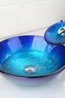 Γυαλί νεροχύτη μπλε