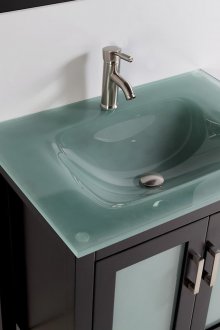 Γυάλινο νιπτήρα με ντουλάπι