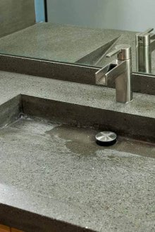 Εντοιχισμένη νιπτήρας με γρανίτη countertops