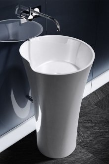 Bồn rửa sàn trắng